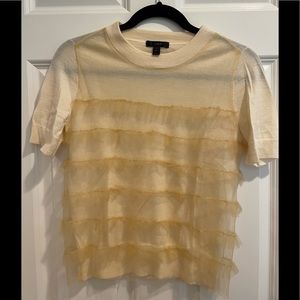 J.Crew Tulle Front Sweater